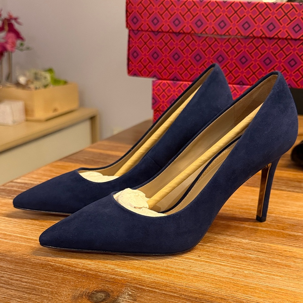 Tory Burch Dark Blue Heels Brand New